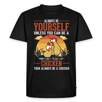 Chickens Chicken Breeding Chicken Farmer - Men's Premium Organic T-Shirt - black - Front - Nico (187cm)