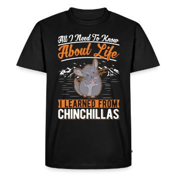 Chinchilla Gift Woolly Mouse Short-tailed Chinchilla - Men's Premium Organic T-Shirt - black - Front - Nico (187cm)