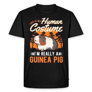 Costume de cochon d’Inde Halloween - T-shirt Premium bio Homme - noir - Devant - Nico (187cm)
