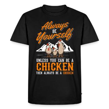 Chickens Chicken Breeding Chicken Farmer - Men's Premium Organic T-Shirt - black - Front - Nico (187cm)