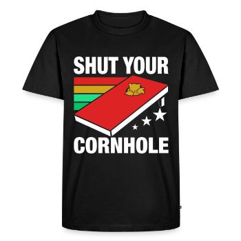 Cornhole - T-shirt Premium bio Homme - noir - Devant - Nico (187cm)