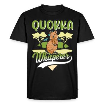 Quokka Whisperer Short-tailed Kangaroo - Men's Premium Organic T-Shirt - black - Front - Nico (187cm)