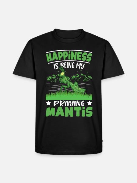 Gottesanbetterin Glück Mantis - Männer Premium Bio T-Shirt - Schwarz