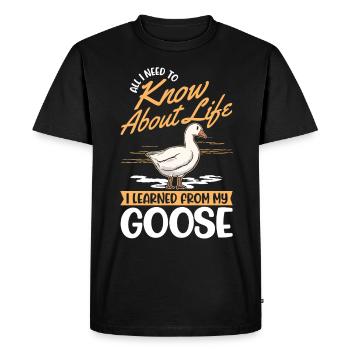 Geese Gift Goose Lovers Goose Breeders - Men's Premium Organic T-Shirt - black - Front - Nico (187cm)