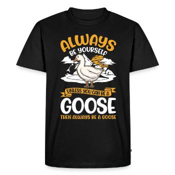 Geese Gift Goose Lover Goose Breeder - Men's Premium Organic T-Shirt - black - Front - Nico (187cm)