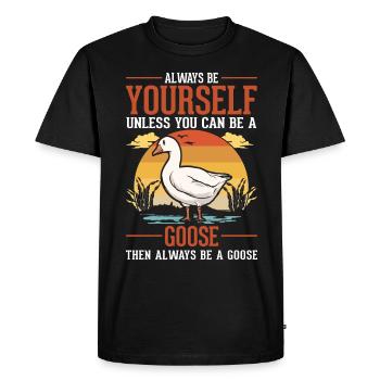 Geese Gift Goose Lovers Goose Breeders - Men's Premium Organic T-Shirt - black - Front - Nico (187cm)