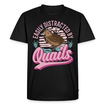 Quail breeder gift quail - Men's Premium Organic T-Shirt - black - Front - Nico (187cm)