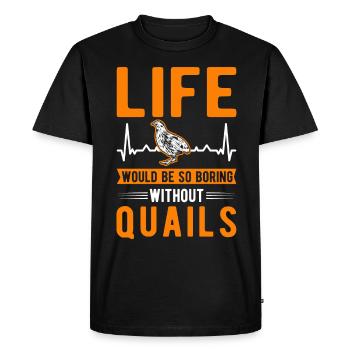 Avertissement éleveurs de cailles de pépinière - T-shirt Premium bio Homme - noir - Devant - Nico (187cm)