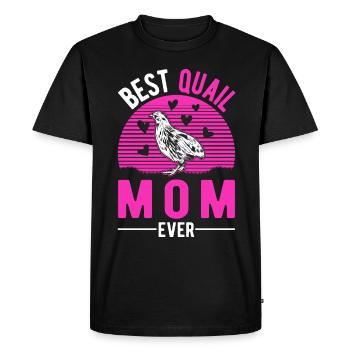 Quail Mama Quail Breeder Quail Woman - Men's Premium Organic T-Shirt - black - Front - Nico (187cm)