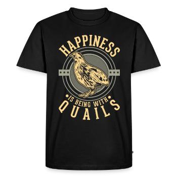 Quail Happiness Quail Breed Quail Breeder - Men's Premium Organic T-Shirt - black - Front - Nico (187cm)