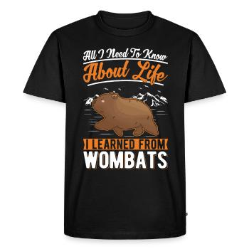 Wombat Australie - T-shirt Premium bio Homme - noir - Devant - Nico (187cm)