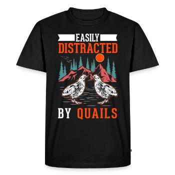Quail Breeder Gift Quail - Men's Premium Organic T-Shirt - black - Front - Nico (187cm)