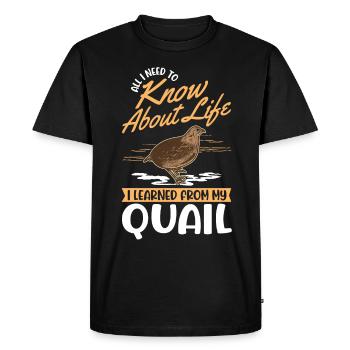 Quail Quail Breeder Quail Breeder Quail - Men's Premium Organic T-Shirt - black - Front - Nico (187cm)