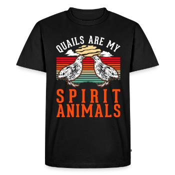 Quail Gift Quail Breeding Quail Breeder - Men's Premium Organic T-Shirt - black - Front - Nico (187cm)