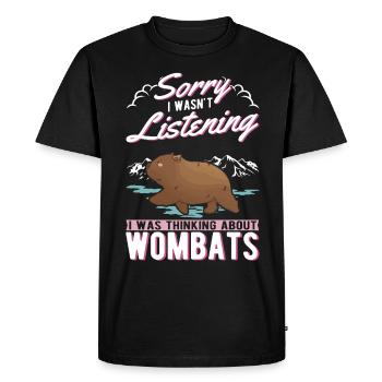Wombat Australie - T-shirt Premium bio Homme - noir - Devant - Nico (187cm)