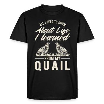 Quail Quail Breeder Quail Breeder Quail - Men's Premium Organic T-Shirt - black - Front - Nico (187cm)