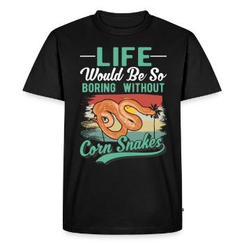 Corn Snake Cadeau Corn Snake - T-shirt Premium bio Homme - noir - Devant - Nico (187cm)