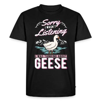 Oies Cadeau Oie Éleveur Oie Oie - T-shirt Premium bio Homme - noir - Devant - Nico (187cm)