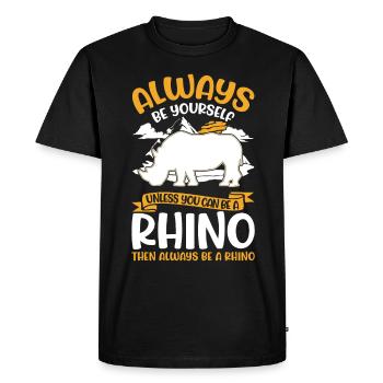 Rhinocéros Rhinocéros Rhinocéros - T-shirt Premium bio Homme - noir - Devant - Nico (187cm)