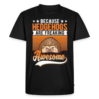 Hedgehog Lovers - Men's Premium Organic T-Shirt - black - Front - Nico (187cm)