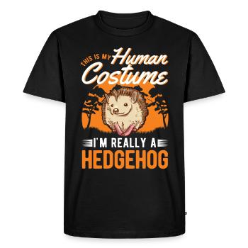 Hérisson Halloween Costume de hérisson - T-shirt Premium bio Homme - noir - Devant - Nico (187cm)