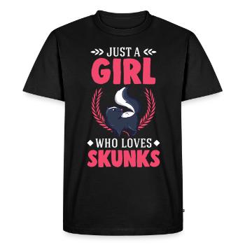 Skunk Girl - Men's Premium Organic T-Shirt - black - Front - Nico (187cm)