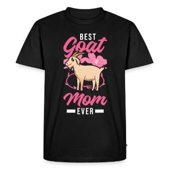 Best goats, mom, goat hostess, goat herder - Men's Premium Organic T-Shirt - black - Front - Nico (187cm)