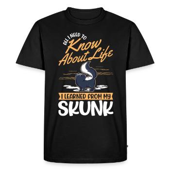 Skunk Saying Skunk - Men's Premium Organic T-Shirt - black - Front - Nico (187cm)