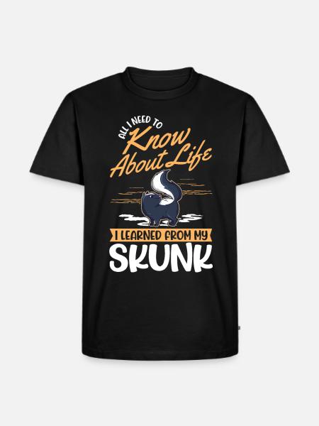Skunk Spruch Stinktier - Männer Premium Bio T-Shirt - Schwarz