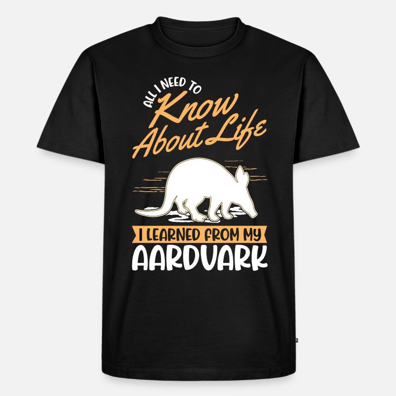 Erdferkel Geschenk Aardvark - Männer Premium Bio T-Shirt - Schwarz