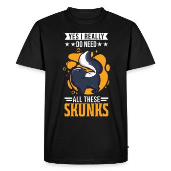 Skunk Gift - Men's Premium Organic T-Shirt - black - Front - Nico (187cm)