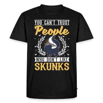 Skunk Lover - Men's Premium Organic T-Shirt - black - Front - Nico (187cm)