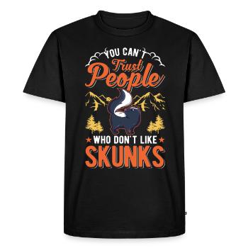 Skunk Lover - Men's Premium Organic T-Shirt - black - Front - Nico (187cm)