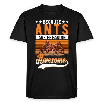 Fourmis Ferme de fourmis Fourmilières de feu - T-shirt Premium bio Homme - noir - Devant - Nico (187cm)