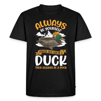Canards Cadeau Canard Éleveur de canards - T-shirt Premium bio Homme - noir - Devant - Nico (187cm)