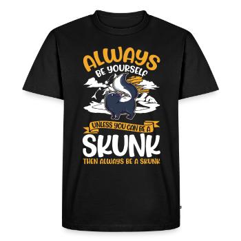 Sois toujours toi-même Skunk Stinkntier - T-shirt Premium bio Homme - noir - Devant - Nico (187cm)