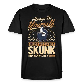 Sois toujours toi-même Skunk Stinkntier - T-shirt Premium bio Homme - noir - Devant - Nico (187cm)