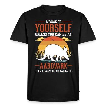 Sois toujours toi-même Aardvark Erdferkel - T-shirt Premium bio Homme - noir - Devant - Nico (187cm)