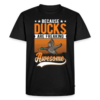 Ducks Gift Duck Breeders - Men's Premium Organic T-Shirt - black - Front - Nico (187cm)