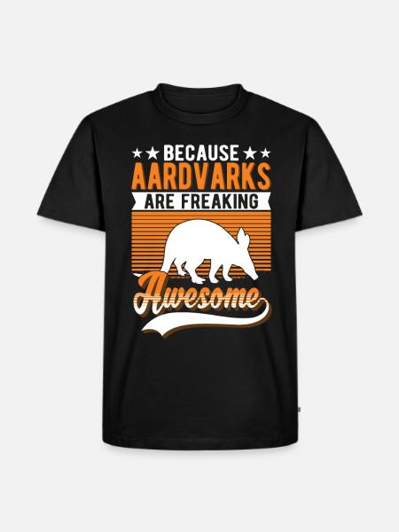 Erdferkel Geschenk Aardvark - Männer Premium Bio T-Shirt - Schwarz