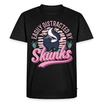 Skunk Gift - Men's Premium Organic T-Shirt - black - Front - Nico (187cm)