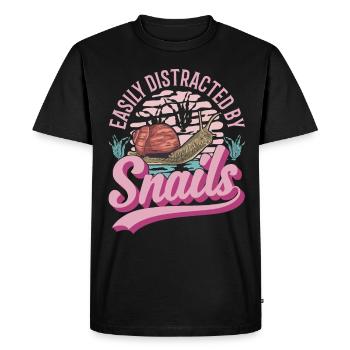 Escargot Cadeau Vignoble Escargot - T-shirt Premium bio Homme - noir - Devant - Nico (187cm)