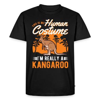 Kangaroo Costume Halloween Australia - Men's Premium Organic T-Shirt - black - Front - Nico (187cm)