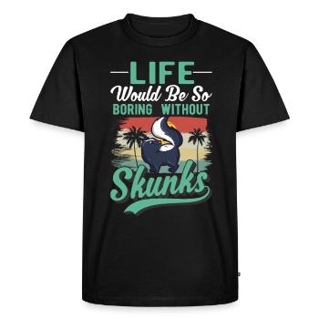 Skunk Gift - Men's Premium Organic T-Shirt - black - Front - Nico (187cm)