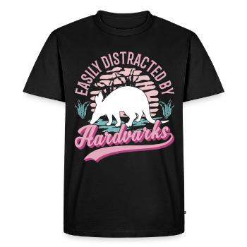 Facilement distrait par Aardvarks Aardvark Aardvark - T-shirt Premium bio Homme - noir - Devant - Nico (187cm)