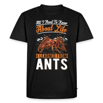 Fourmis Ferme de fourmis Fourmilières de feu - T-shirt Premium bio Homme - noir - Devant - Nico (187cm)