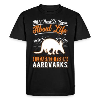 Aardvark Cadeau Aardvark - T-shirt Premium bio Homme - noir - Devant - Nico (187cm)