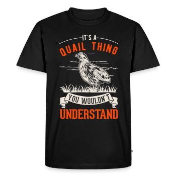 Quail Ding Quail Breed Quail Breeder - Men's Premium Organic T-Shirt - black - Front - Nico (187cm)