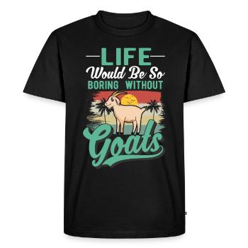 Chèvres Cadeau Chèvre Hôte Chèvre - T-shirt Premium bio Homme - noir - Devant - Nico (187cm)
