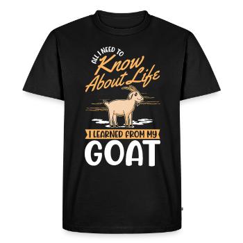 Chèvres Cadeau Chèvre Hôte Chèvre - T-shirt Premium bio Homme - noir - Devant - Nico (187cm)